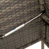 vidaXL Garden Bench Grey PE Rattan 44.5 in x 24.0 in x 34.3 in Storage