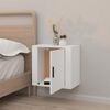 vidaXL Wall-mounted Bedside Cabinet White Engineered wood