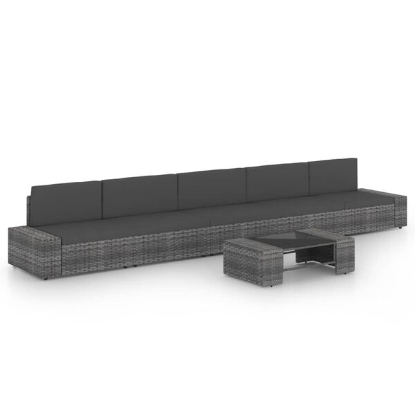 vidaXL Garden Lounge Set Gray, Anthracite