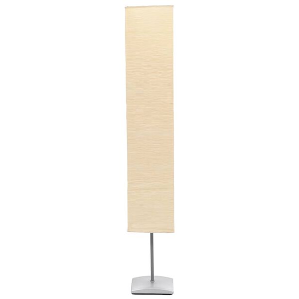 vidaXL Floor Lamp Beige Rice paper, Lacquered steel 53.1 in tall