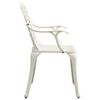 vidaXL Garden Chair White Cast aluminum Medium Ergonomic Garden Chair
