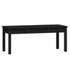 vidaXL Garden Bench Black Solid pine wood Standard Seats Many