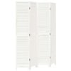 vidaXL Room Divider 4 Panels White Solid Wood Paulownia