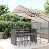 vidaXL Garden Bar Set Grey, Black, Dark Grey