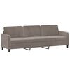 vidaXL 3-Seater Sofa with Pillows&Cushions Light Gray 82.7" Velvet