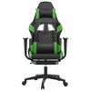 vidaXL Gaming Chair Black and Green Faux Leather, Metal, Plywood, Foam
