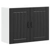 vidaXL Kitchen Wall Cabinet Black Engineered wood Medium