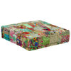 vidaXL Pouffe Green with multicolor patchwork 100% Cotton Medium Pattern