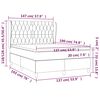 vidaXL Box Spring Bed Dark Grey, White