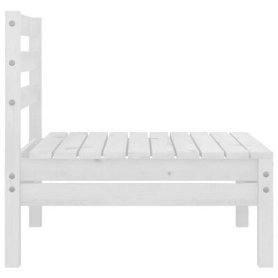 vidaXL Patio 2-Seater Sofa White Solid Pinewood