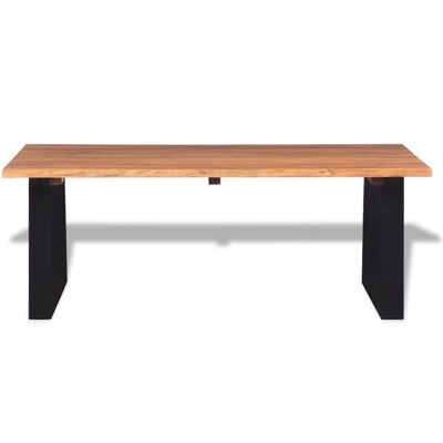 vidaXL Coffee Table Solid Acacia Wood 43.3"x23.6"x15.7"