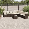 vidaXL Garden Sofa Set Brown PE Rattan Large Modular Garden Sofa Set