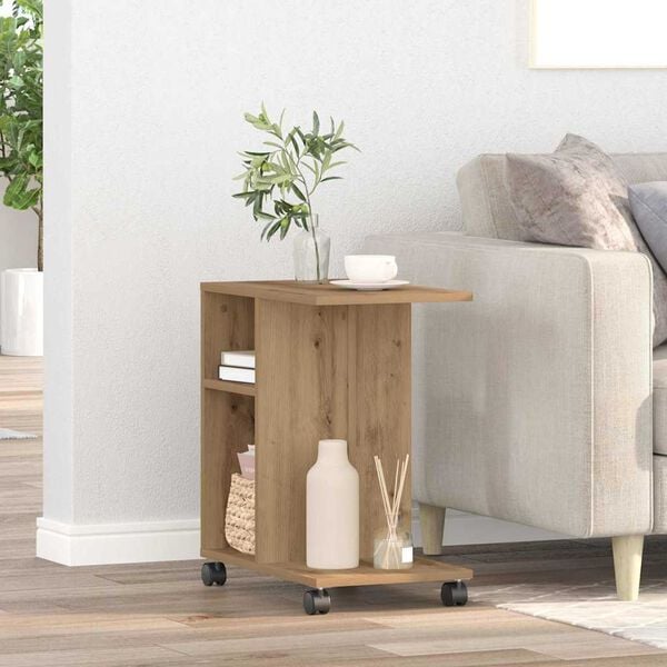 vidaXL Side Table artisan oak 50 x 30 x 55 cm Engineered wood