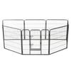 vidaXL Dog Playpen Black Powder-coated steel 31.5x31.5 in per panel
