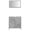 vidaXL Bathroom Cabinet With Mirror Concrete Grey Engineered Wood Medium
