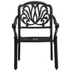 vidaXL Bistro Set Black Cast aluminum Small Durable Bistro Set Round