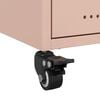 vidaXL Bedside Cabinet Set of 2 Pink Cold-rolled steel Compact