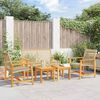 vidaXL Garden Lounge Set Beige and Brown PE rattan, solid acacia wood, metal