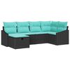 vidaXL Sofa Set with Cushion 3 pcs Poly Rattan