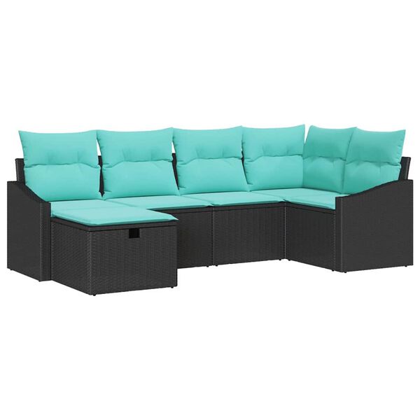 vidaXL Sofa Set with Cushion 3 pcs Poly Rattan