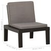 vidaXL Lounge Chair Grey, Anthracite Plastic, Fabric Medium