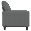 vidaXL 2-seater Sofa Dark grey 100% polyester 47.2 in seat width
