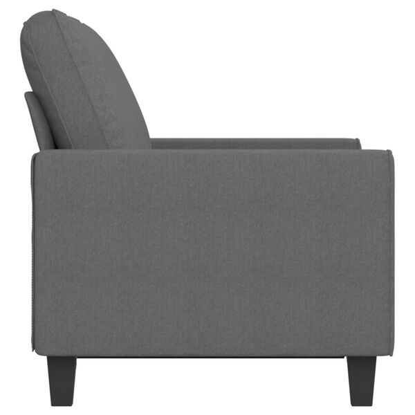 vidaXL 2-seater Sofa Dark grey 100% polyester 47.2 in seat width
