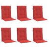vidaXL Lowback Chair Cushion Set of 6 Red Oxford fabric (100% polyester)