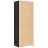 vidaXL Highboard Black 27.6"x16.7"x72.8" Engineered Wood