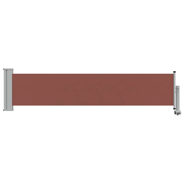 vidaXL Side Awning Brown and Grey