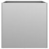 vidaXL Planter Silver Galvanized steel Medium Durable Planter Square