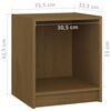 vidaXL Bedside Cabinet Set of 2 Honey Brown Solid Pinewood Standard