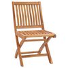 vidaXL Patio Chair Set of 8 Beige Teak wood, polyester Standard