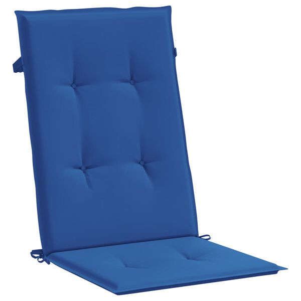 vidaXL Patio Highback Chair Cushions 6 pcs Royal Blue 47.2x19.7x1.2" Fabric