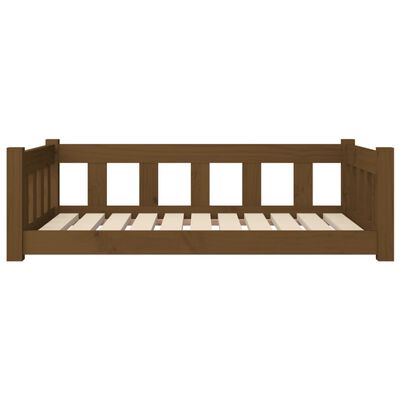 vidaXL Dog Bed Honey Brown 37.6"x25.8"x11" Solid Wood Pine