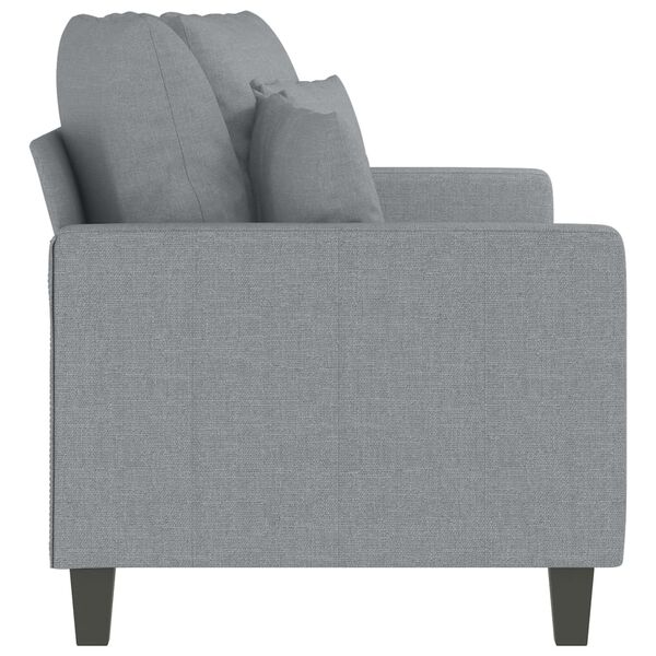 vidaXL 2-seater Sofa Light Grey Fabric (100% polyester), Metal, Textilene