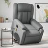 vidaXL Electric Stand Up Massage Recliner Chair Gray