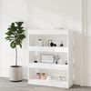 vidaXL Book Cabinet High gloss white Engineered wood Medium Book Cabinet