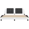vidaXL Bed Frame White and Black