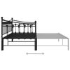 vidaXL Sofa Bed Frame Black Powder-coated metal 35.4x78.7 in