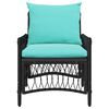 vidaXL Garden Chair with Cushion Black 73 x 61 x 77 cm Poly Rattan