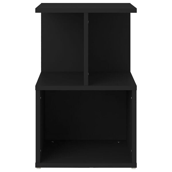 vidaXL Bedside Cabinet Set of 2 Black Engineered wood Small