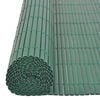 vidaXL Double-Sided Patio Fence PVC 35.4x196.9" Green