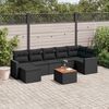 vidaXL Garden Sofa Set Black