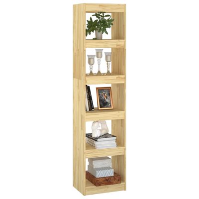 vidaXL Book Cabinet/Room Divider 15.7"x11.8"x65.9" Solid Wood Pine