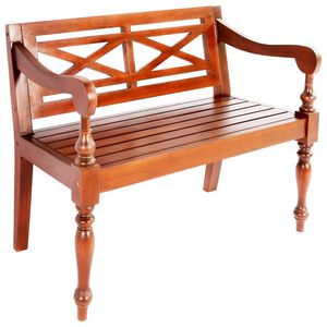 vidaXL Bench Dark Brown Solid mahogany wood Standard Durable