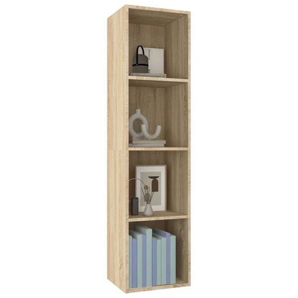 vidaXL Book Cabinet Sonoma Oak Engineered wood Medium