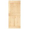 vidaXL Sliding Door with Hardware Set 35.4x82.7" Solid Wood Pine