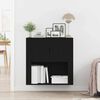 vidaXL Wall Cabinet Black oak 80 x 33 x 80 cm Engineered wood
