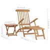 vidaXL Deck Chair Teak Teak Wood Standard Foldable Deck Chair